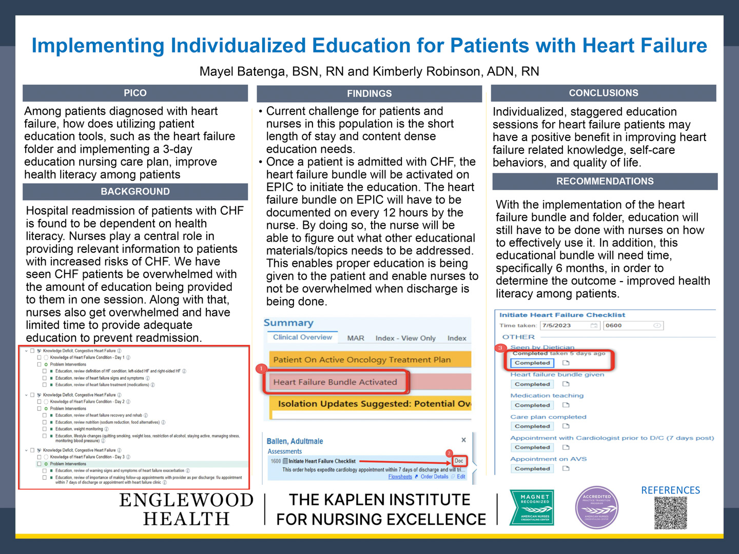 Image of poster - Implementing Individualized Education for Patients with Heart Failure