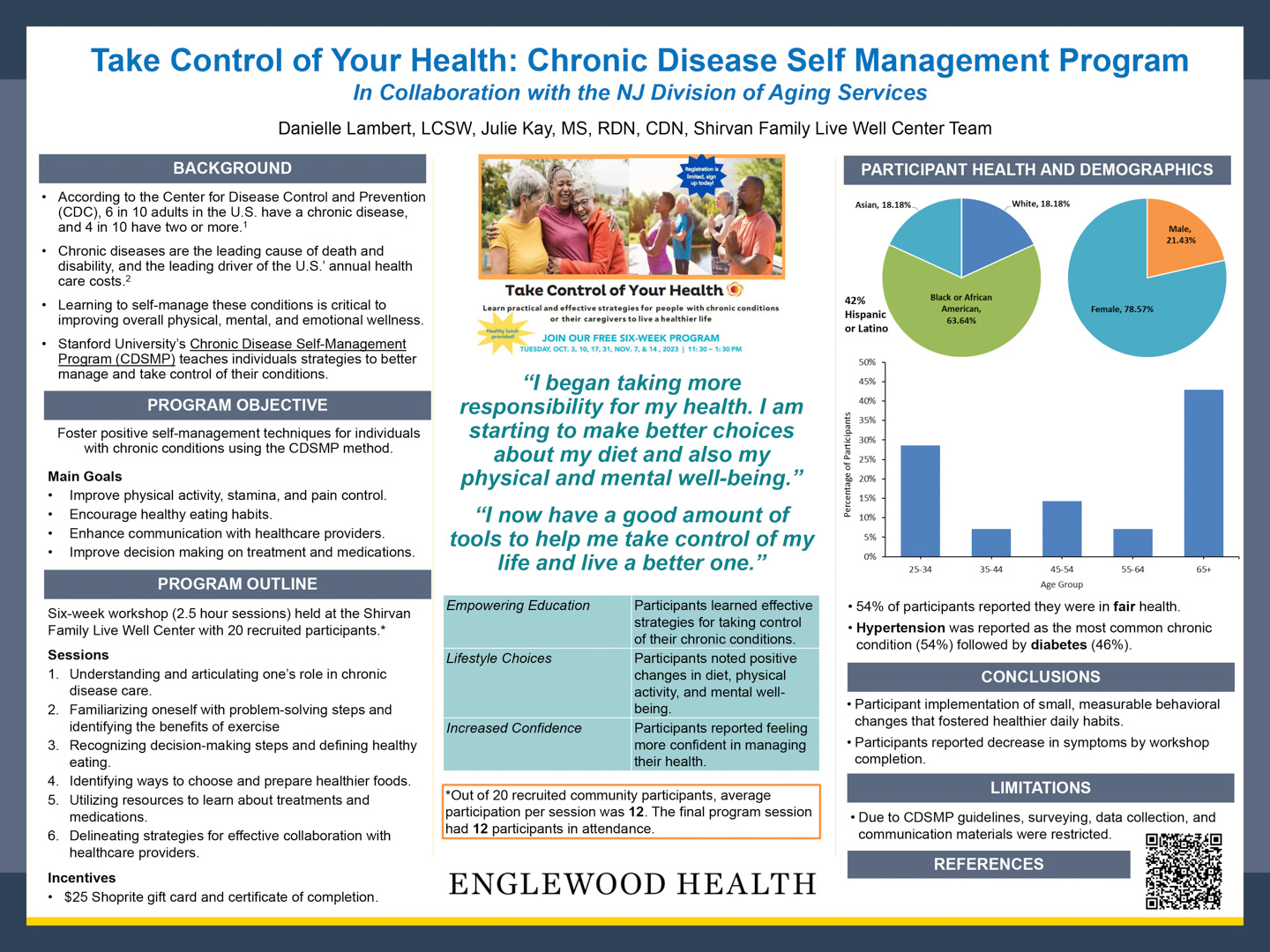 Image of poster - Take Control of Your Health: Chronic Disease Self Management Program